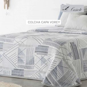 COLCHA COTTON VOREY AZUL