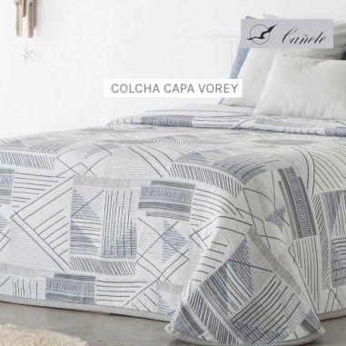 COLCHA COTTON VOREY AZUL