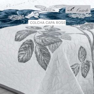 COLCHA COTTON ROSE TURQUESA