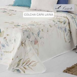 COLCHA COTTON LAINA AZUL