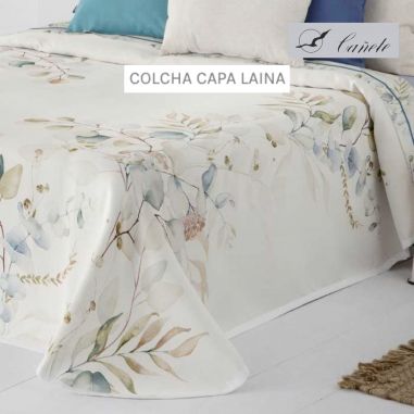COLCHA COTTON LAINA AZUL