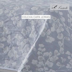 COLCHA COTTON LEMAS GRIS