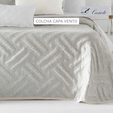COLCHA COTTON VENTO GRIS