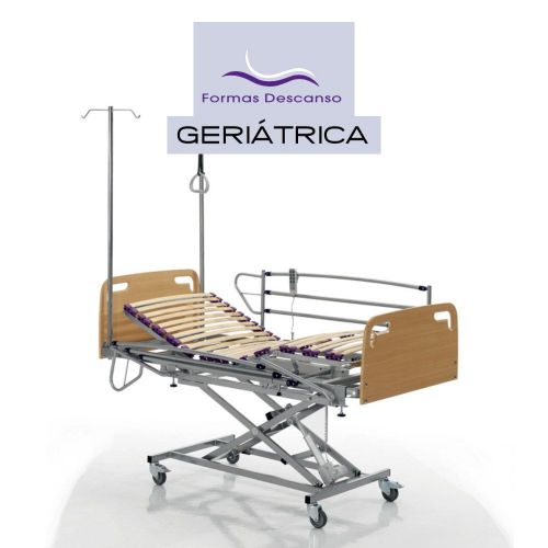 CAMA GERIATRICA CON ELEVACION INDEPENDIENTE COMPLETA