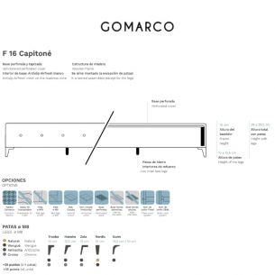 BASE TAPIZADA GOMARCO F 16... 2